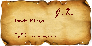 Janda Kinga névjegykártya